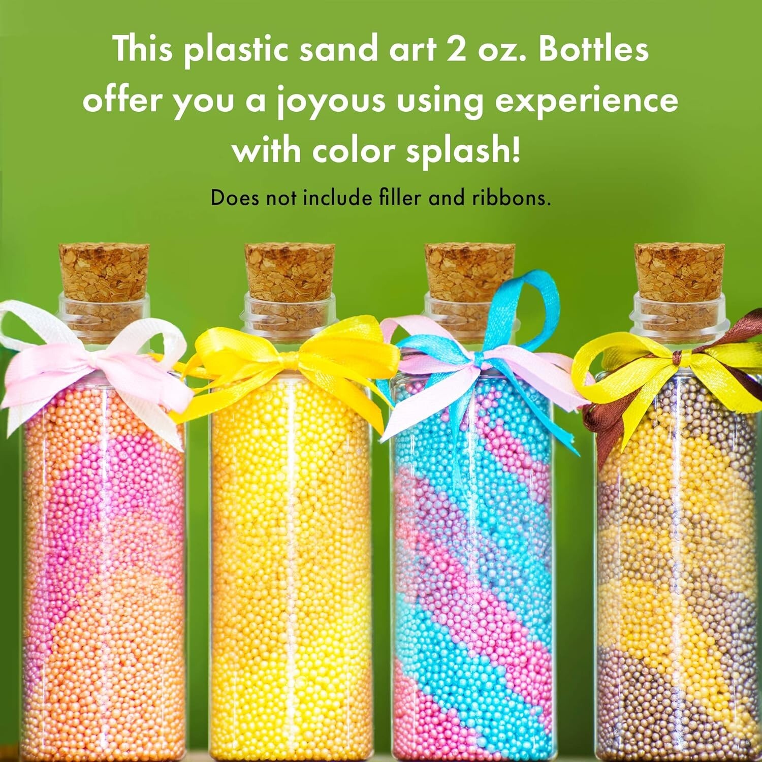 Arts & Crafts Mini Jars Set – Clear 2 oz Bottles with Cork Stoppers, Pack of 24