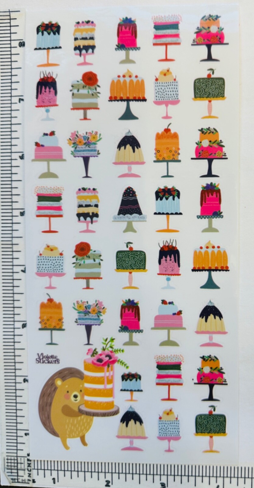 Violette Stickers Mini Cakes Fun Birthday Party Crafts Planner Supply Scrapbook
