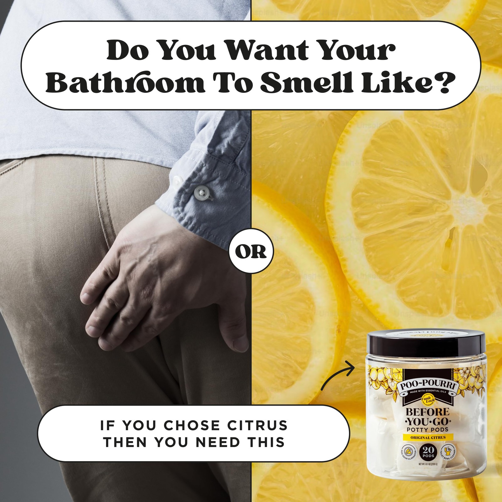 Poo~Pourri Original Citrus Before-You-Go 20 Count (Pack of 1), Transparent