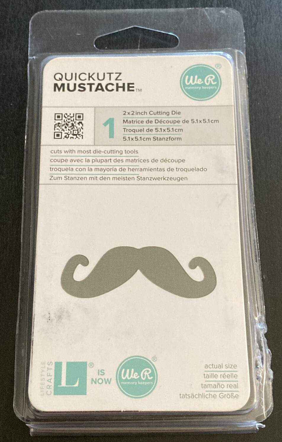 Quickutz Scrapbooking Die 2×2 Inch Mustache New
