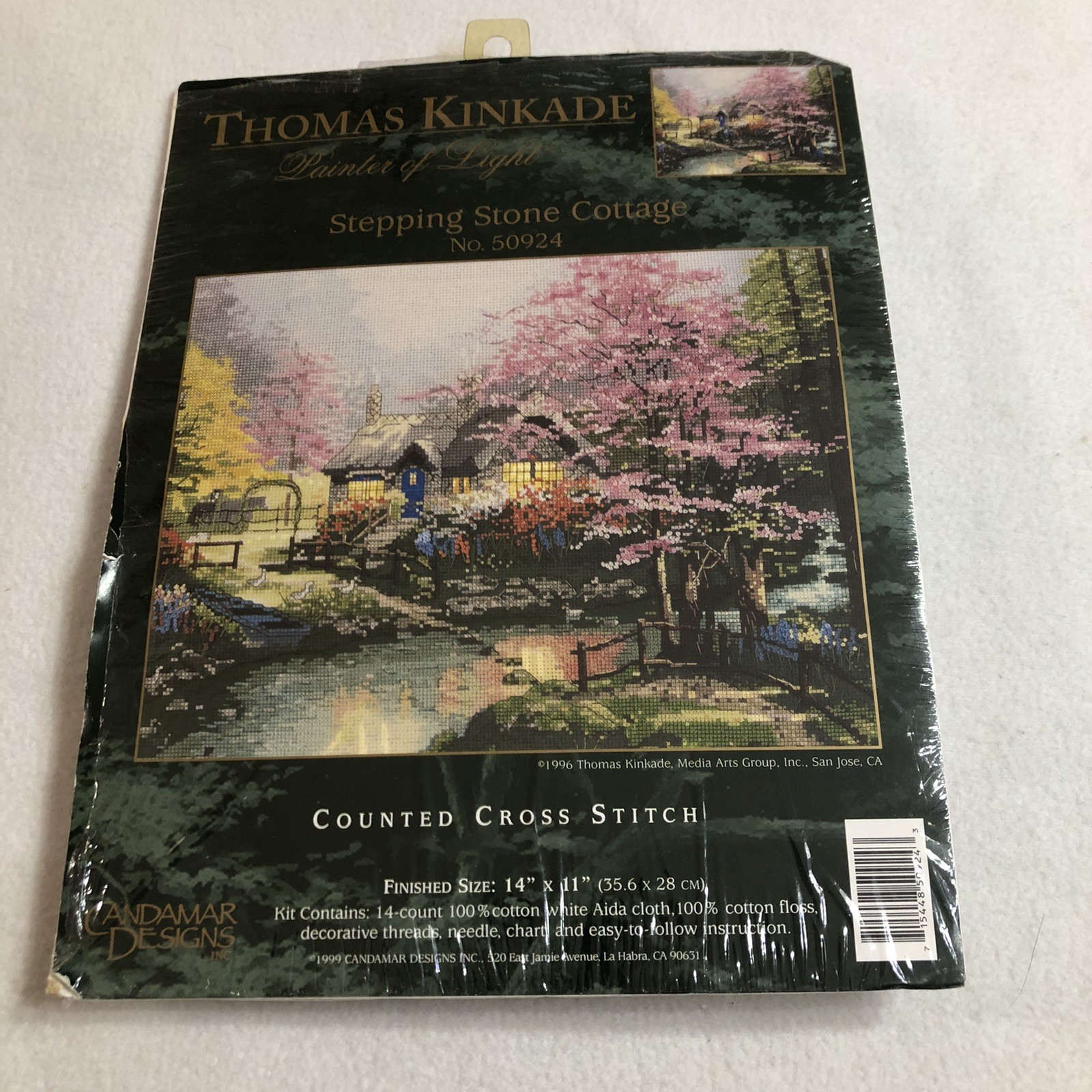 Thomas Kinkade Stepping Stone Cottage Candamar Designs Cross Stitch Kit No 50924