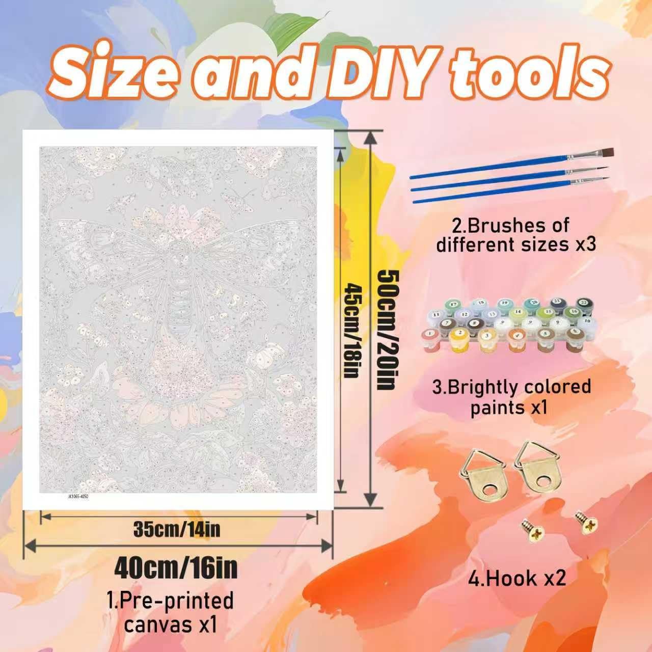 Paint by Numbers Kits for Adults – Vintage Butterfly Adult Paint by Number Kits