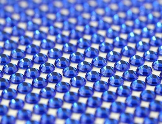 CraftbuddyUS 1500pcs 5mm Royal Blue Bulk Sheet Self Adhesive Rhinestone Gems DIY