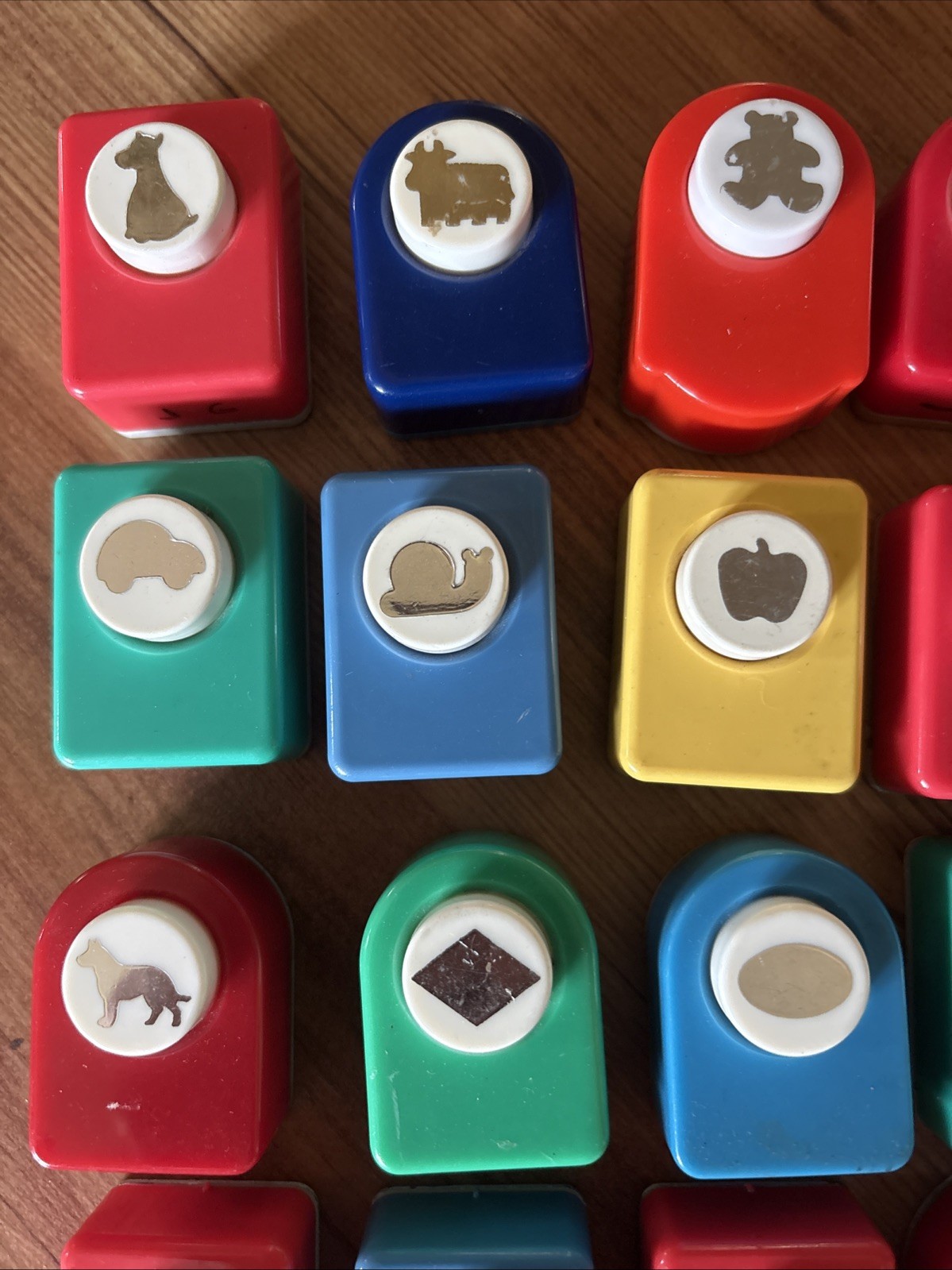 Lot of 20 Small Scrapbooking Paper Punches Dog Cat Shapes Teddy Bear Train Duck
