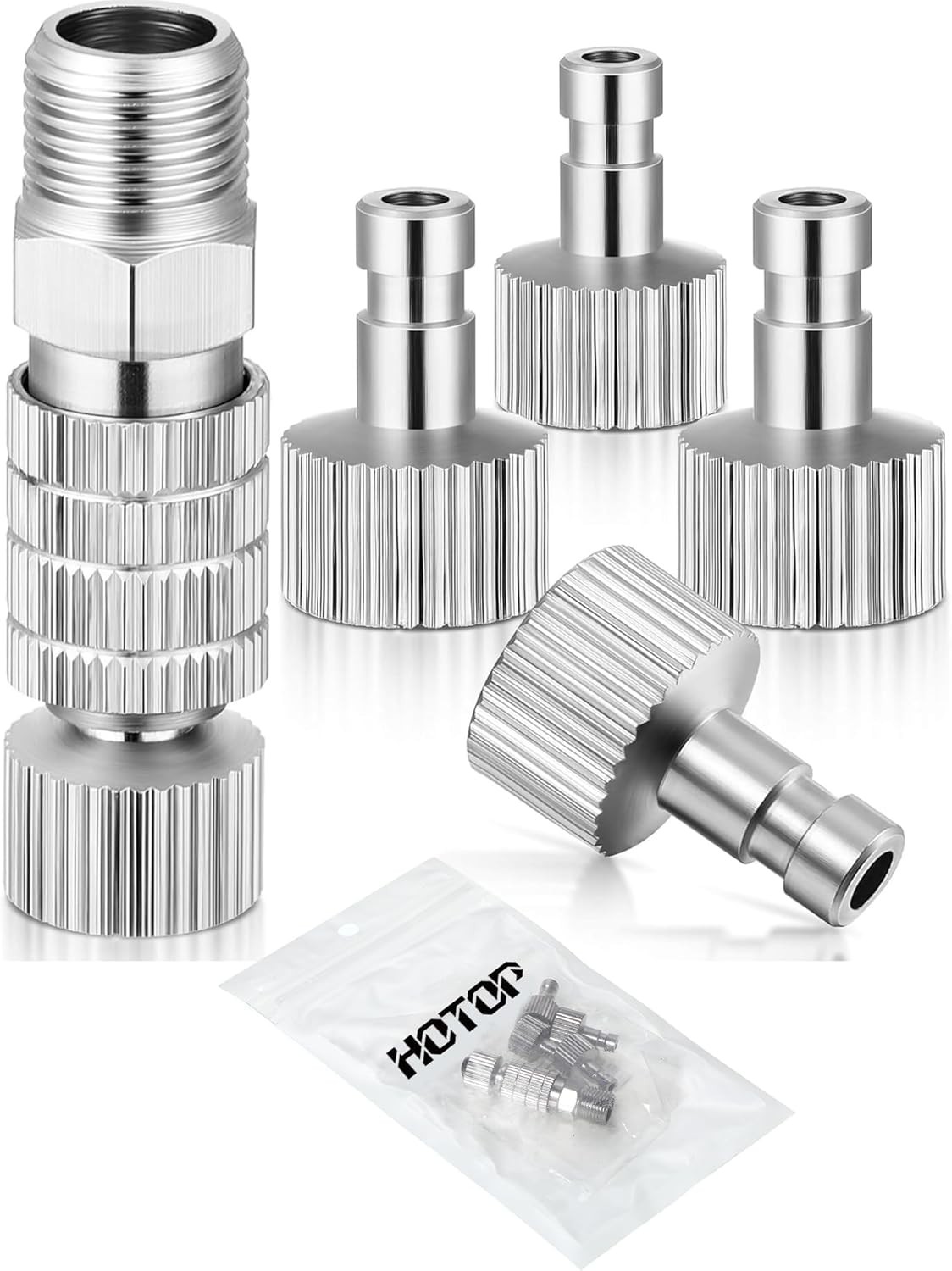 5 Pcs Airbrush Quick Disconnect Coupler Release Fitting Adapter Kit 1/8 Inch