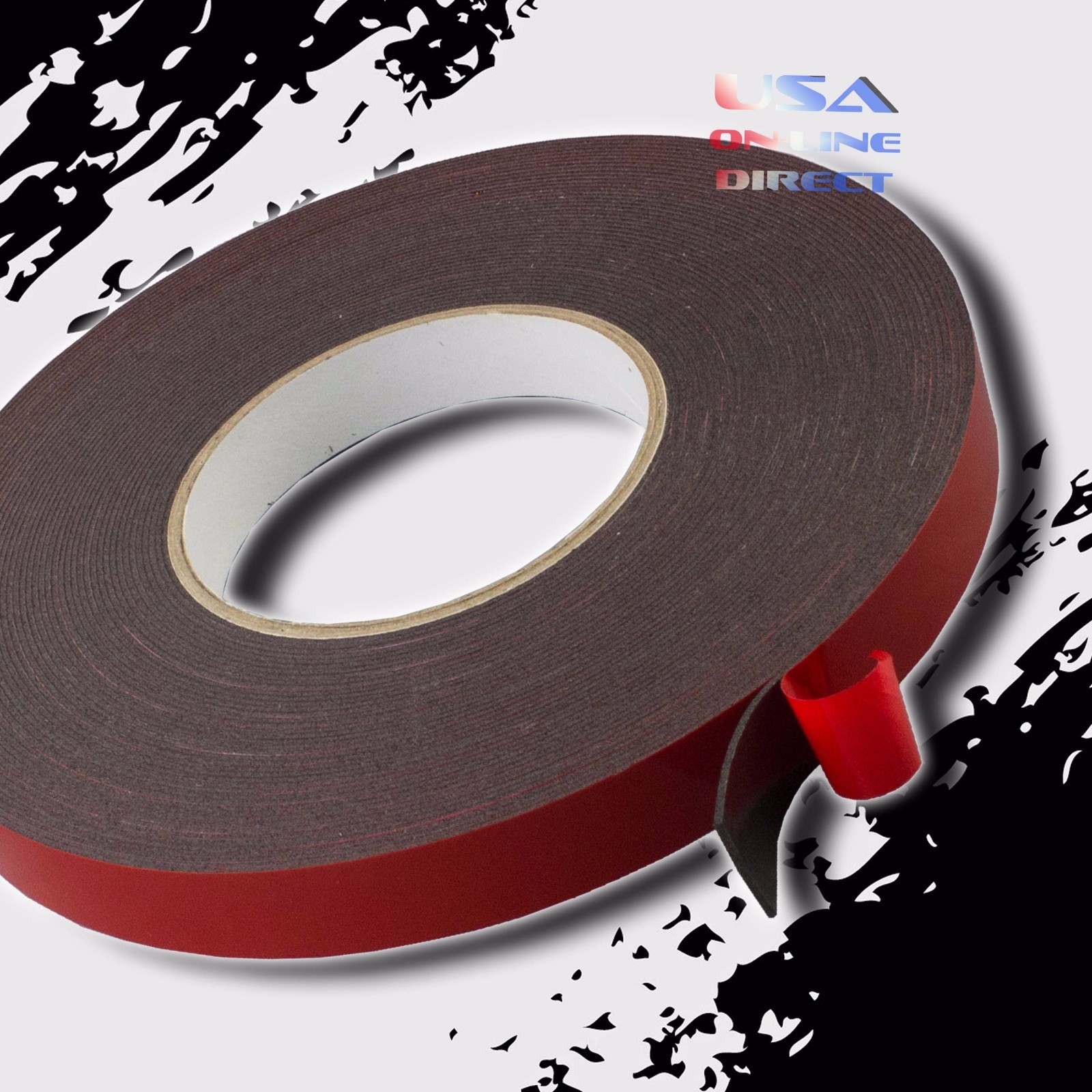 2pc Double Sided acrylic Foam High Strength Adhesive Tape 60 Ft 3/8″ Width roll