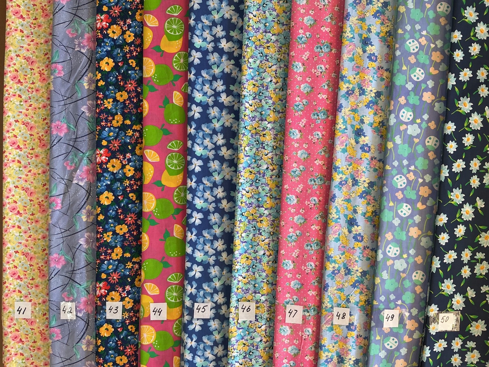 Floral Print Cotton Blend Fabric 56″- 60″ Wide By The YARD