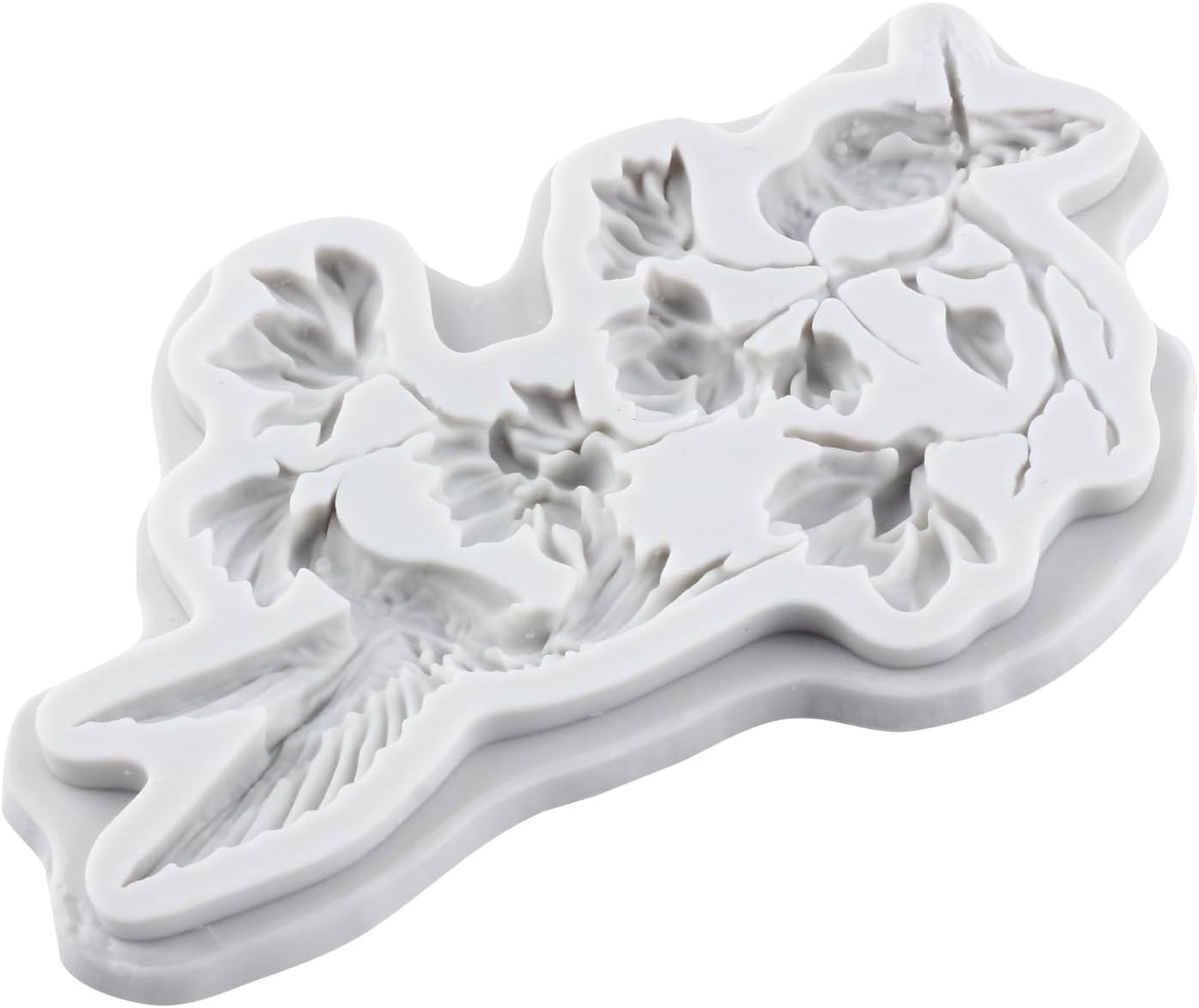 Flower Branch Polymer Clay Molds Hummingbird Silicone Resin Mold for DIY Crafts