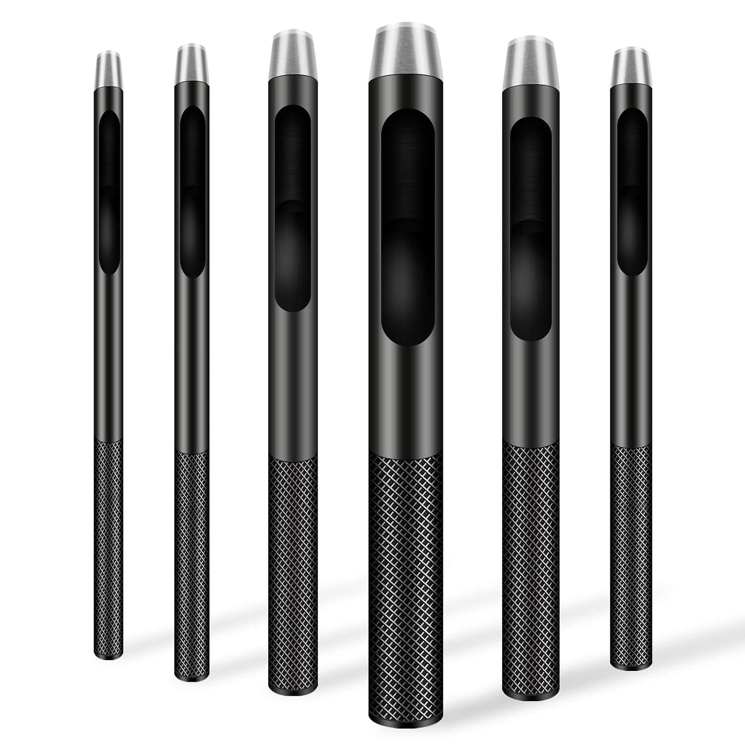 1-11mm Leather Hole Punch Round Steel Hole Punch Set Leather Punch Tool for Belt