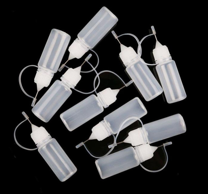 5-100ml Needle Tip Dropper Plastic Bottle Empty Squeezable Liquid Oil Craft US