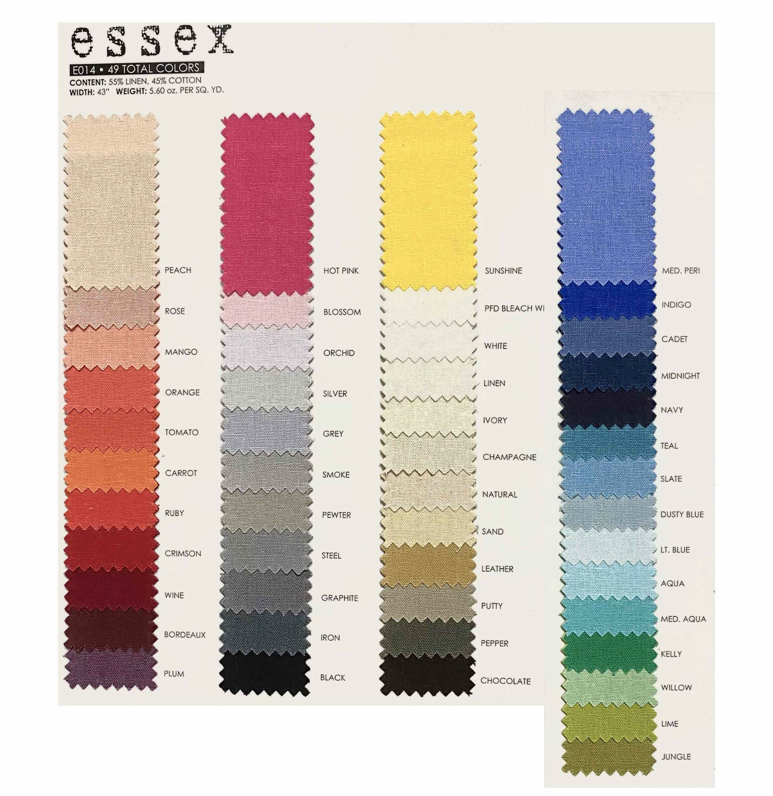 ROBERT KAUFMAN “ESSEX” Linen Cotton Blend by the 1/2 yard