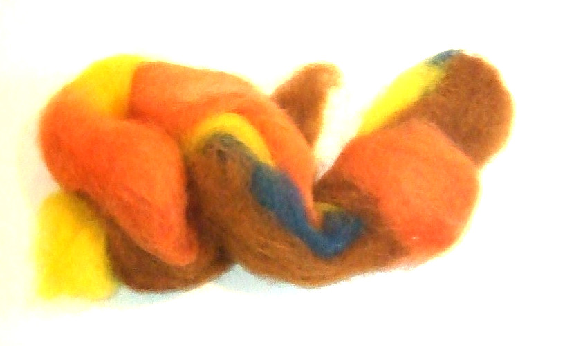 Multicolor Needle Felting Spinning Wool Fiber Roving 2.9 oz. Total – NEW (#47)