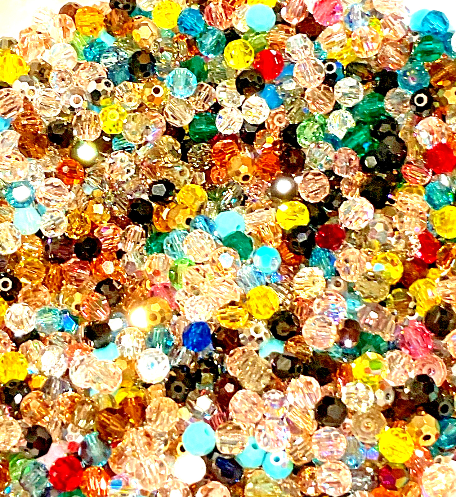 Swarovski Crystals- Assorted Mixed Colors Lot- 4mm ROUND- 250 pieces Genuine