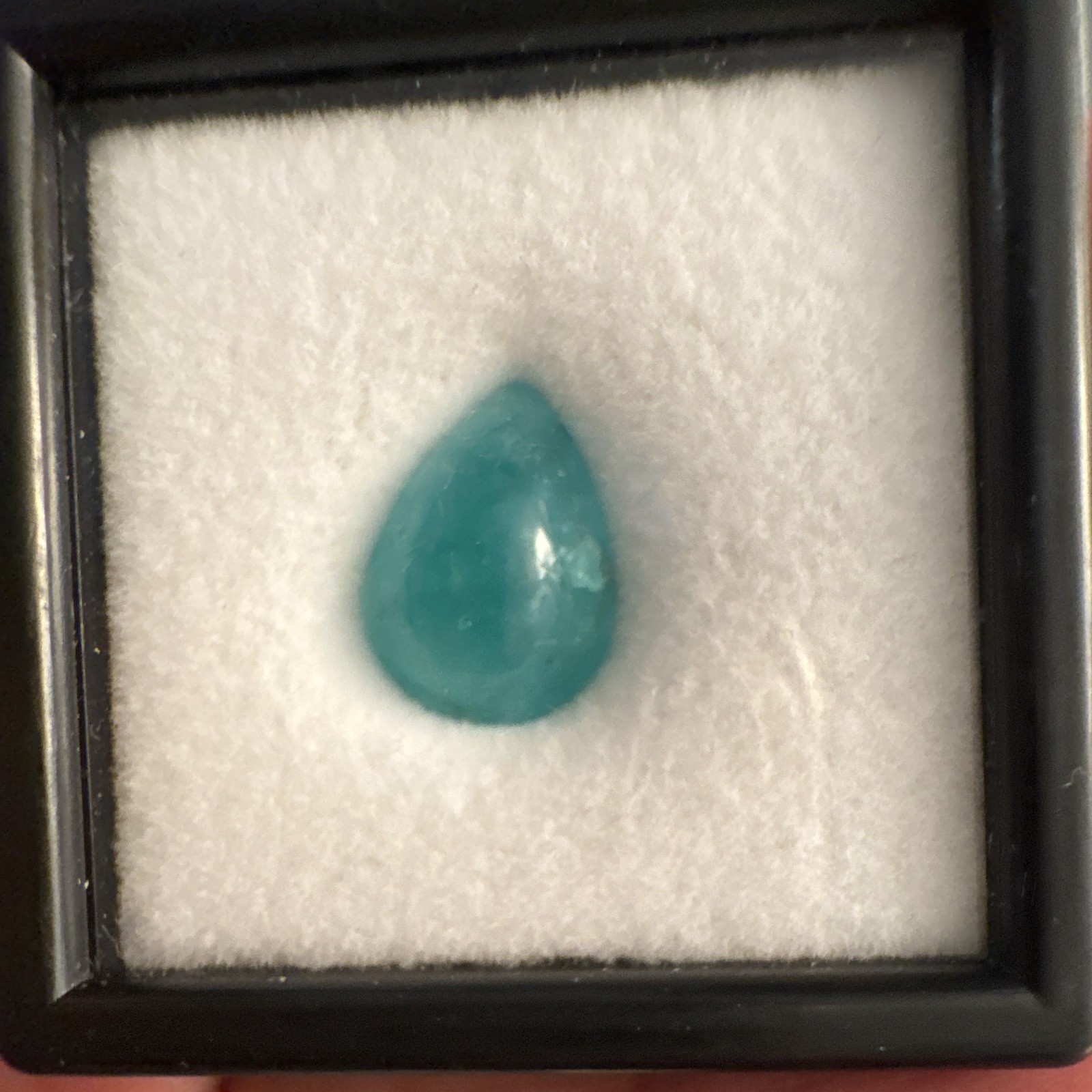 Blue-Green Teardrop Pear Shape Polished Cabochon Loose Stone