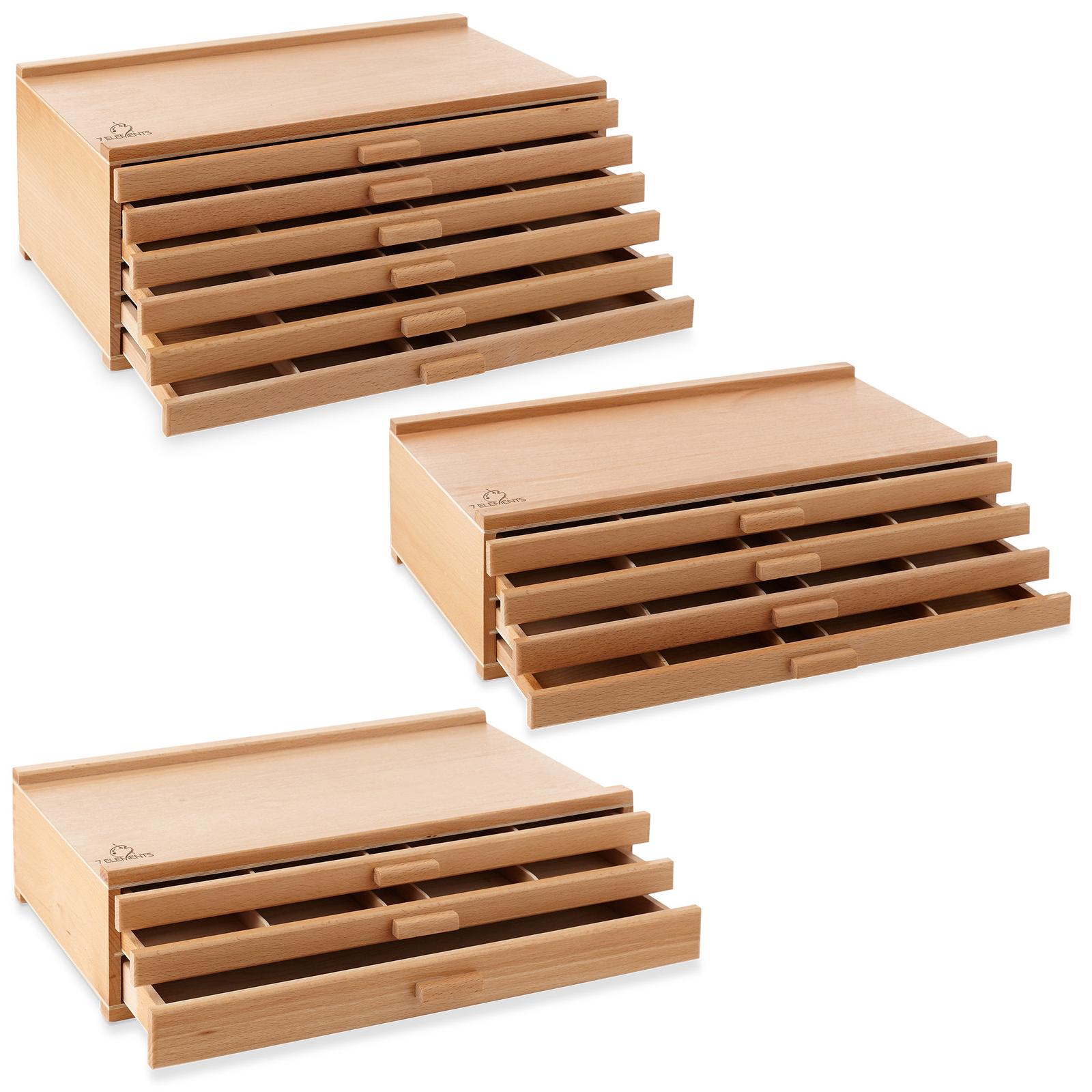 Artist Wooden Multi-Drawer Storage Box for Pastels, Pencils, Brushes and Tools