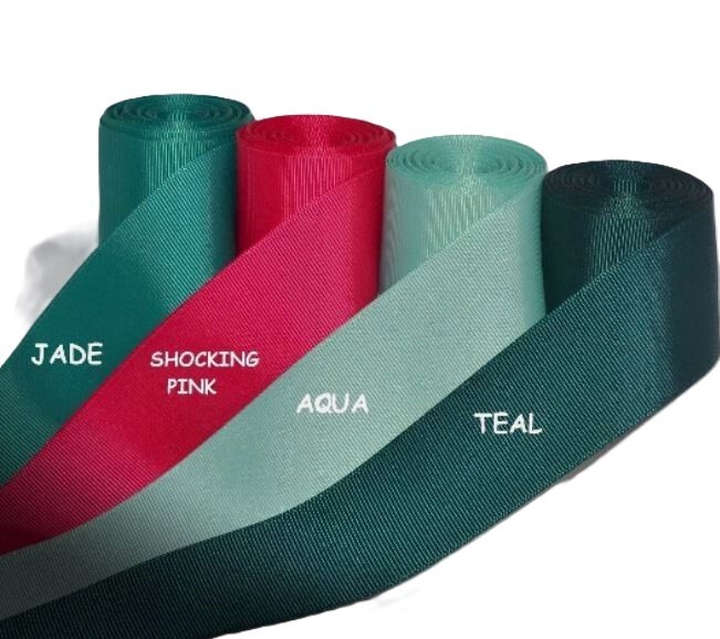 3/8″, 5/8″, 7/8″, 1.5″ Grosgrain Ribbon 5 Yards of 1 Color Solid Bulk Wholesale