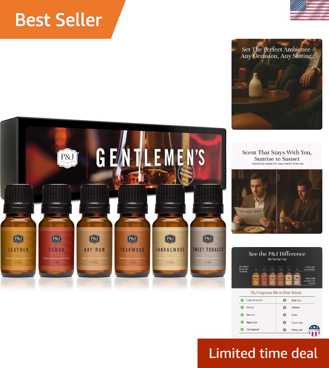 Gentlemen’s Fragrance Oil Set – Versatile Scents for Candle and Soap Making