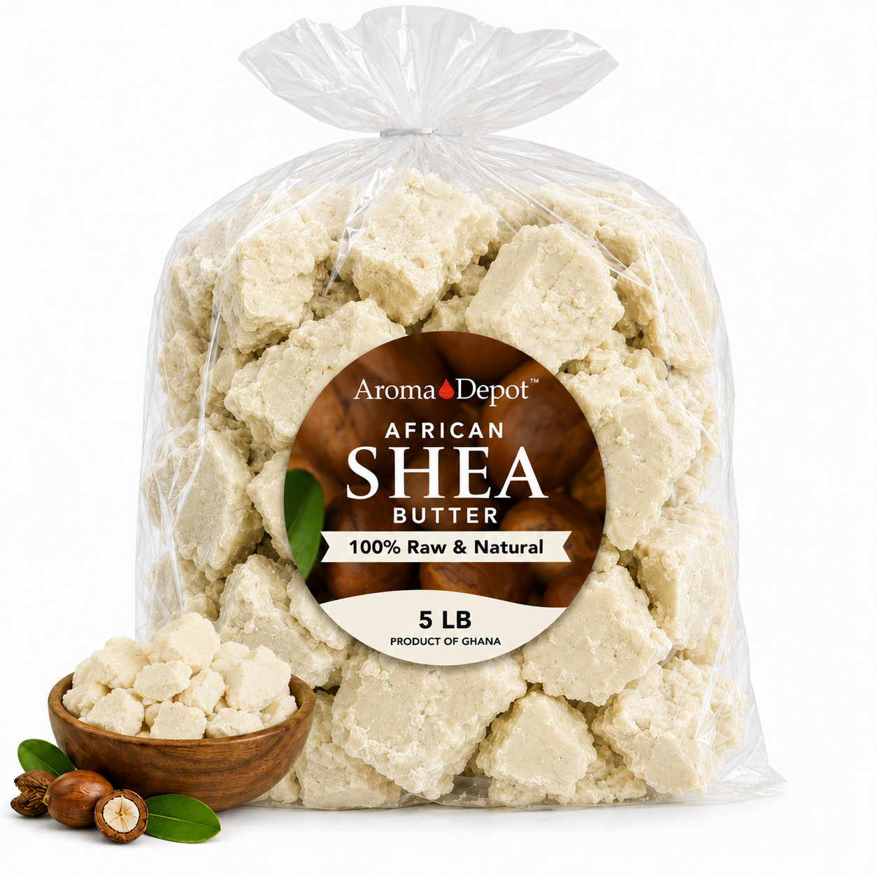 5 lbs. Raw African Shea Butter Ivory From GHANA Natural Organic Unrefined Pure