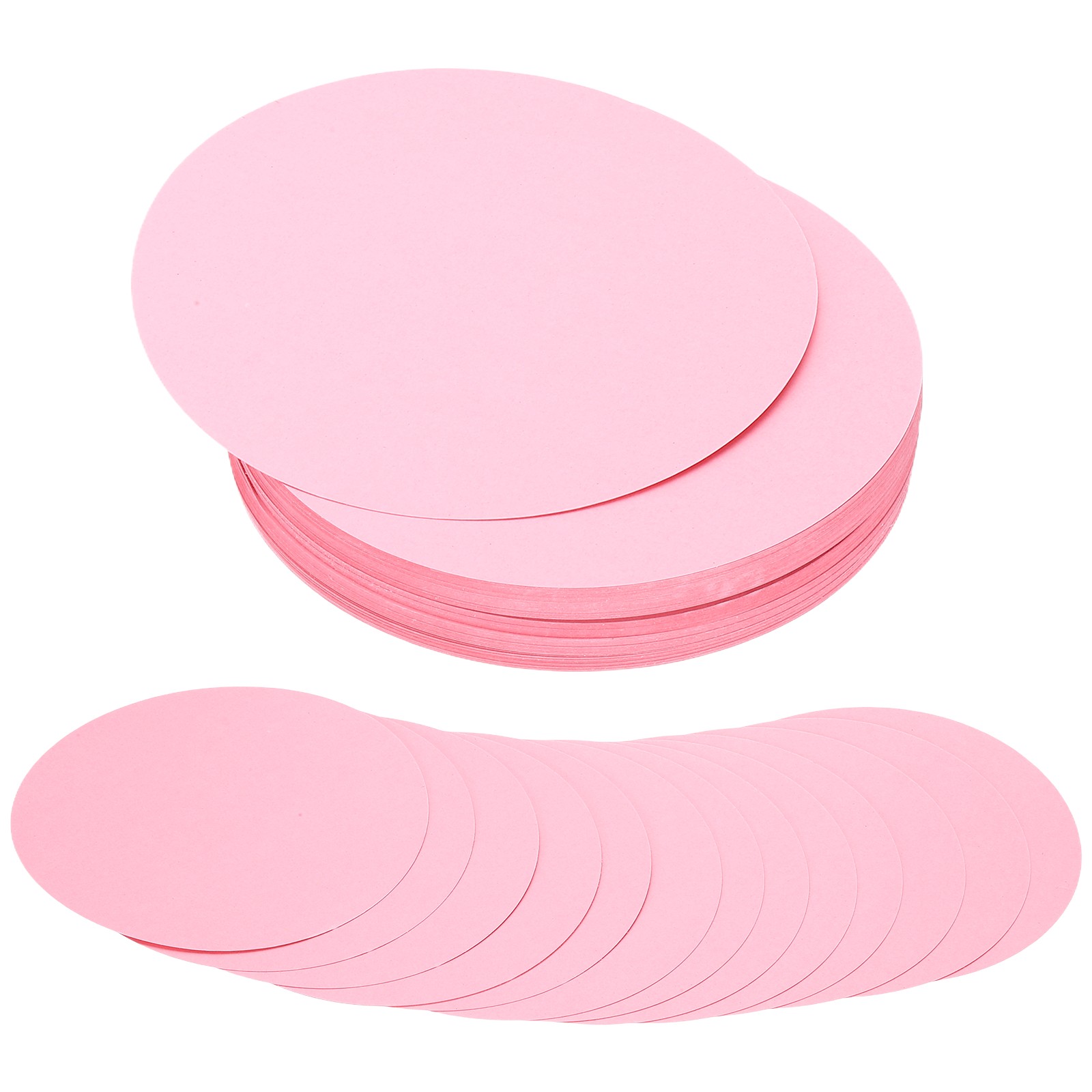 6″ Circle Cutouts Paper, 100 Pcs Circle Card Stock 200gsm/75lb, Pink