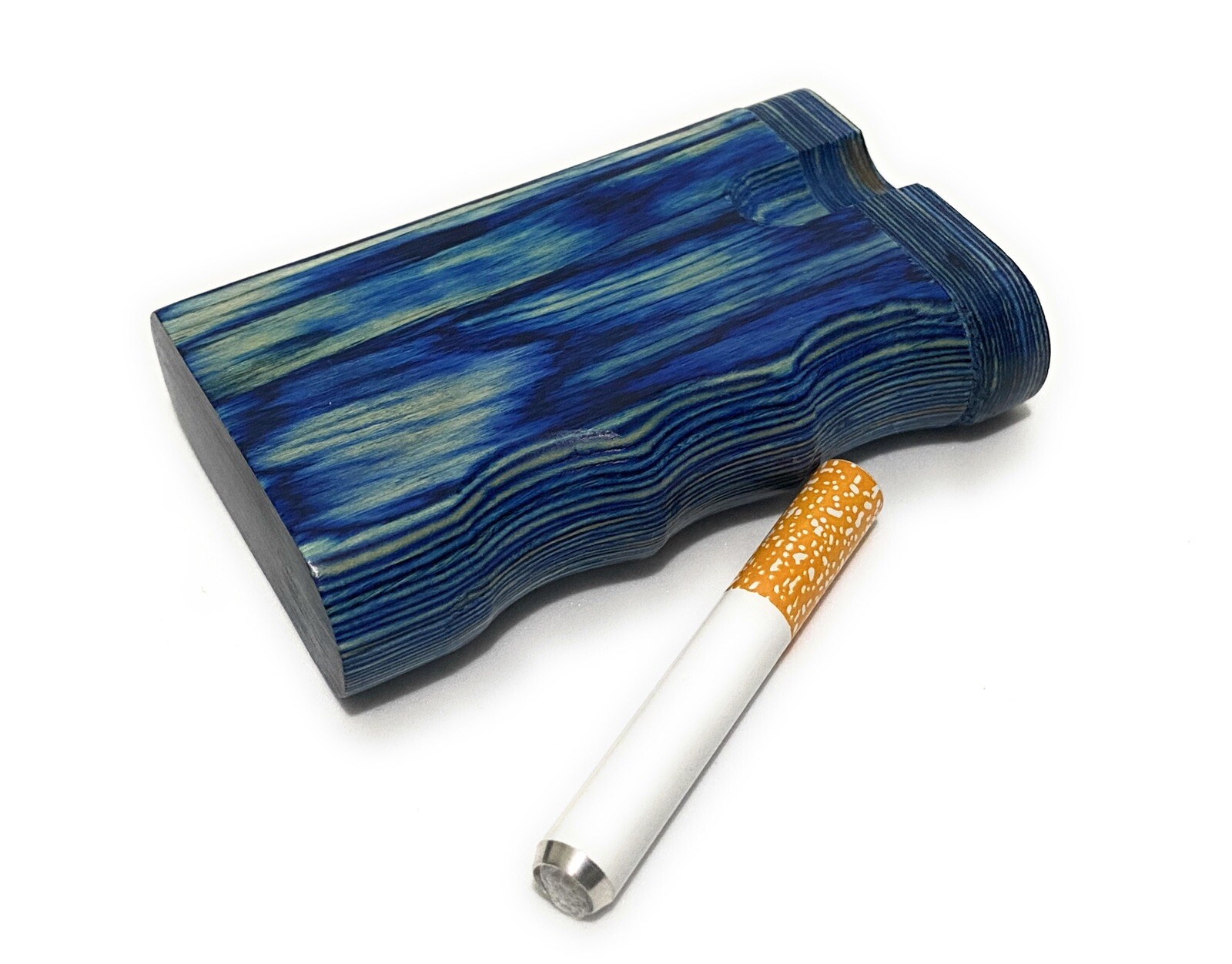 Wooden Dug Out Box 3”x 2” Inch. With One Hit , Blue Wooden Box .