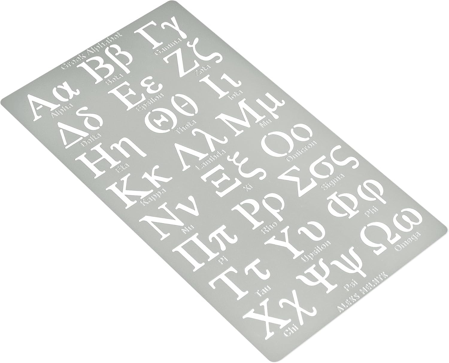 No.420 Metal Stencil, Greek Letter, Phi Sigma, Alpha, Letter Tracer