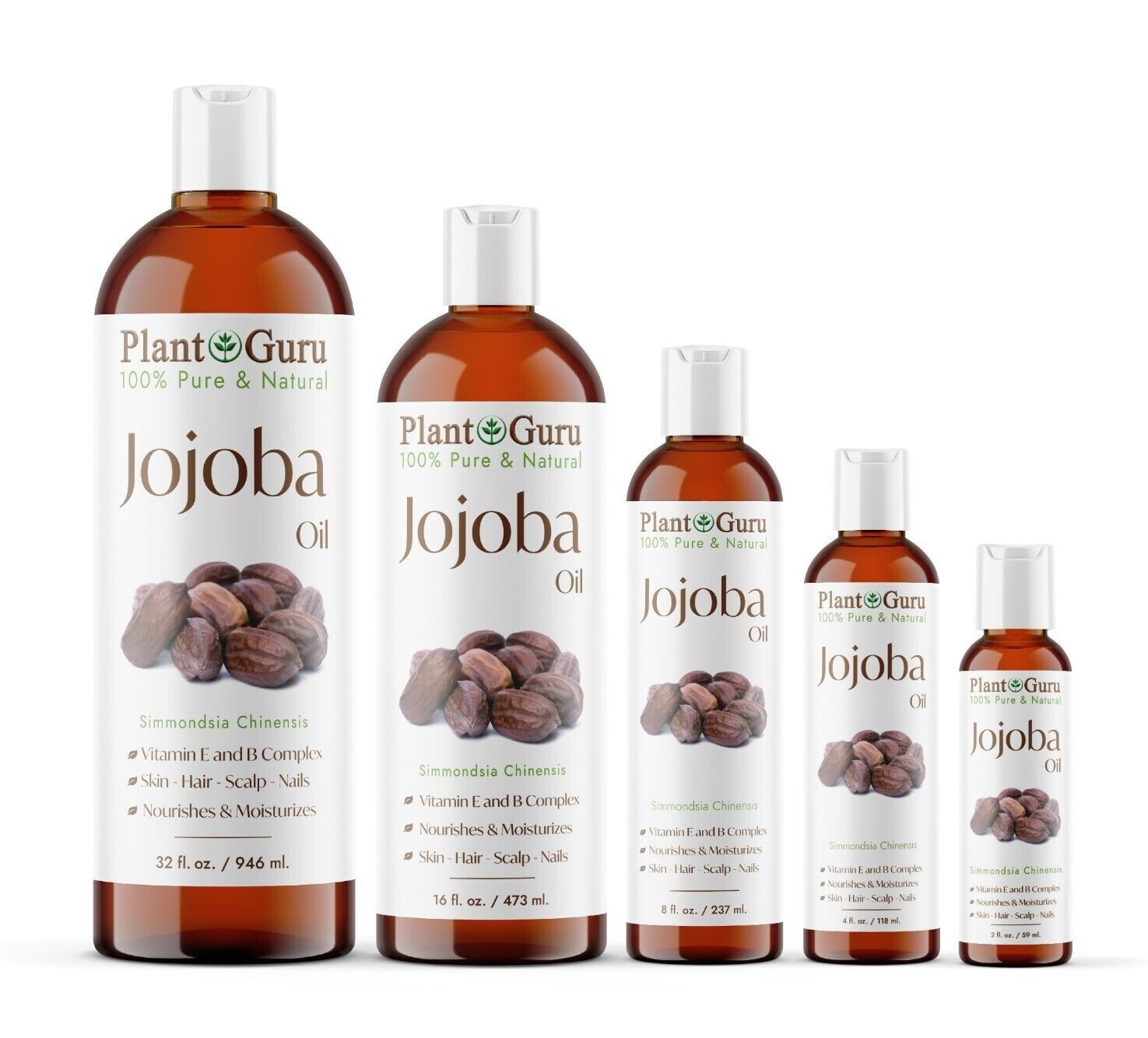 Golden Jojoba Oil Cold Pressed 100% Pure Natural For Skin Face Hair Massage
