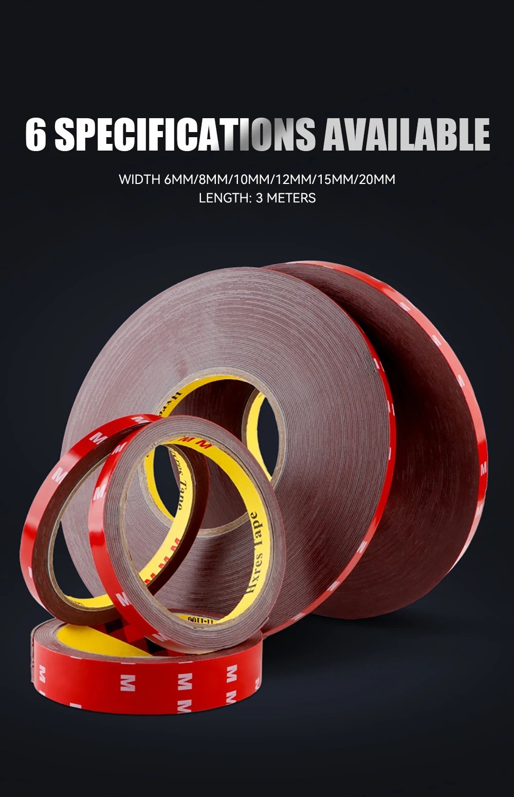 3M VHB Double Sided Tape Heavy Duty Mounting Tape for Car, Home and Office