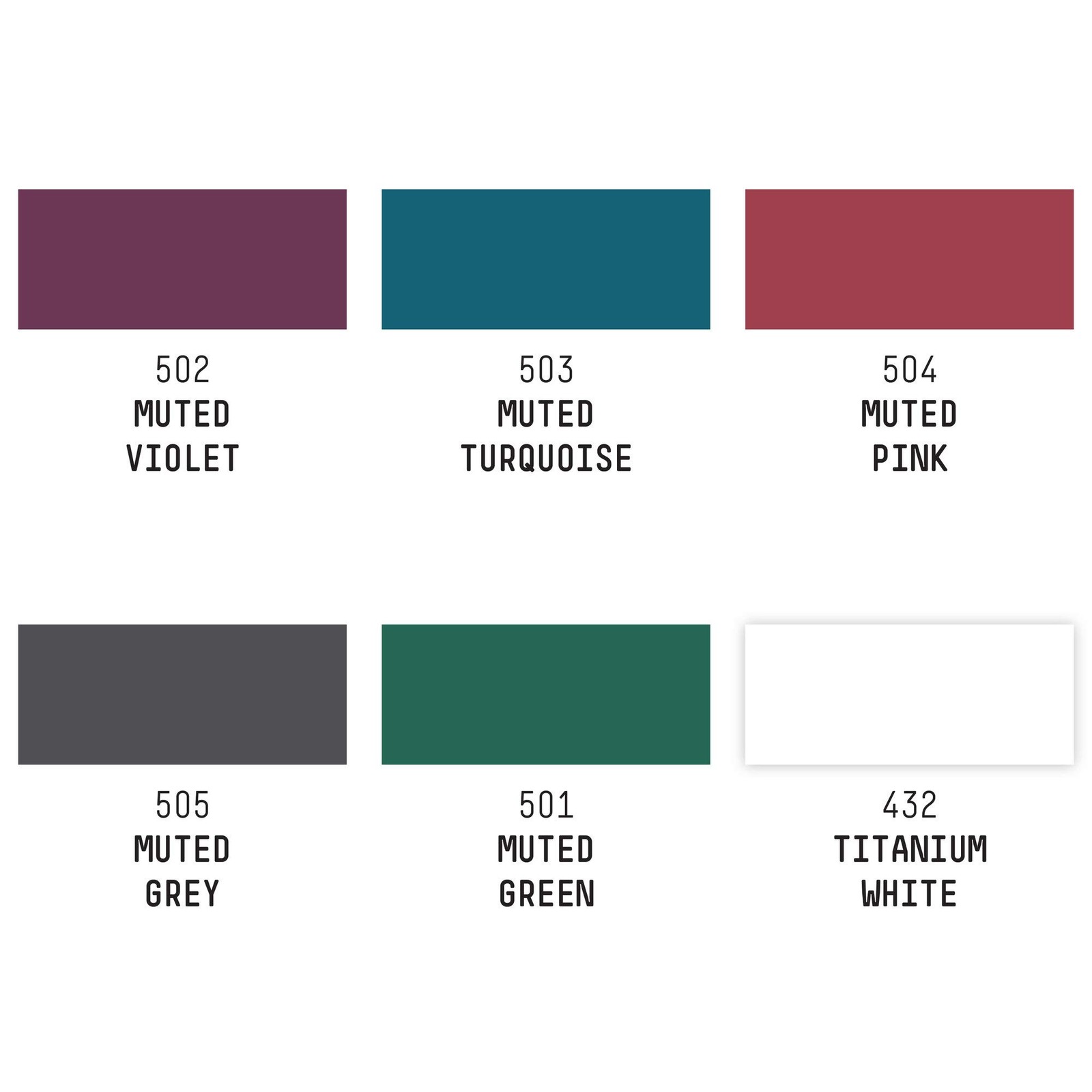 Professional Acrylic Ink, 1-oz (30ml), Muted Collection, Set of 6