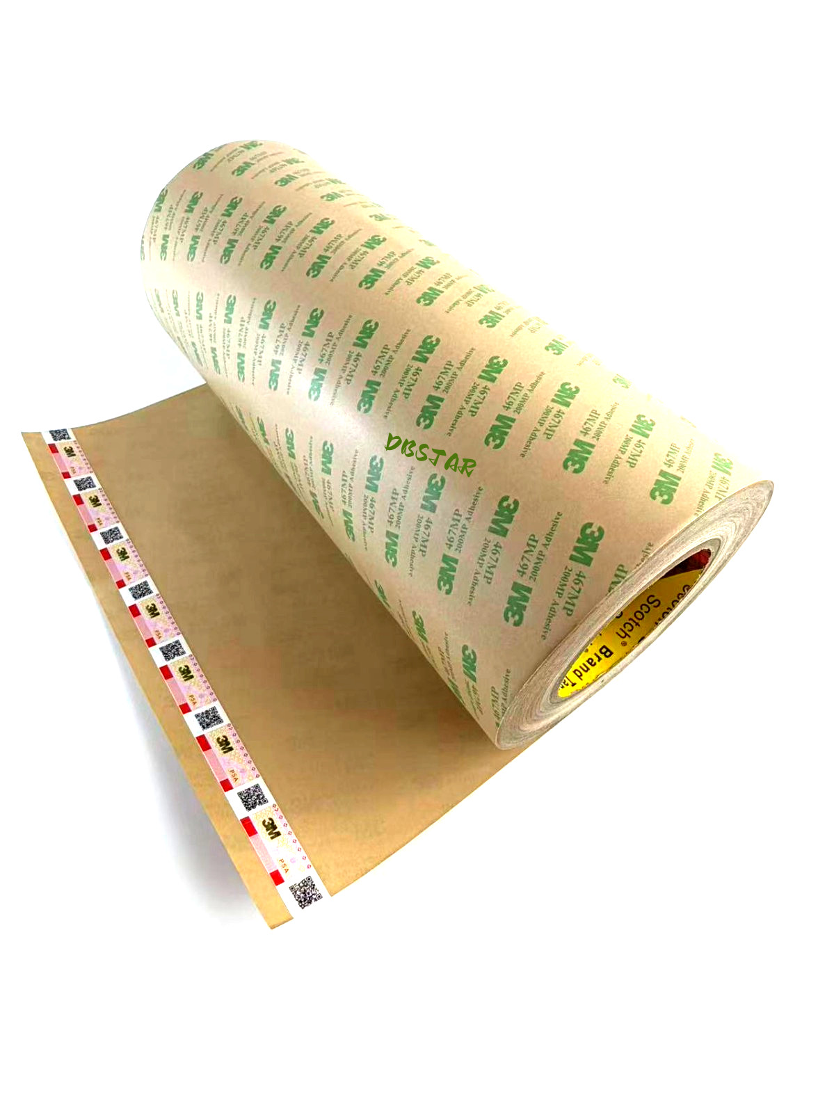 1 Roll 3M 467MP 12″x60yd 2 Mil Clear Adhesive Transfer Tape 68158 USA Seller