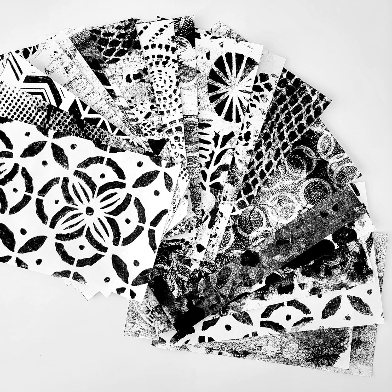 Collage Papers: 40 Beautiful Hand Painted. Collage Paper Samples For Art Journal