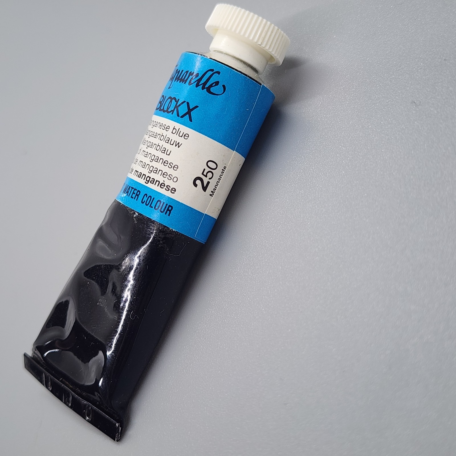 Vintage BLOCKX Watercolor 15ml Tube – Genuine MANGANESE BLUE PB33 Extinct Rare