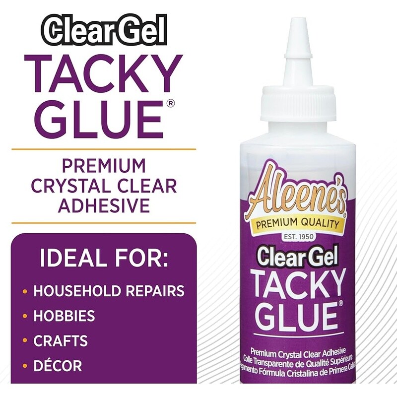 Clear Gel Tacky Glue Eco Friendly Adhesive DIY Crafts Slime 4oz Bottle New