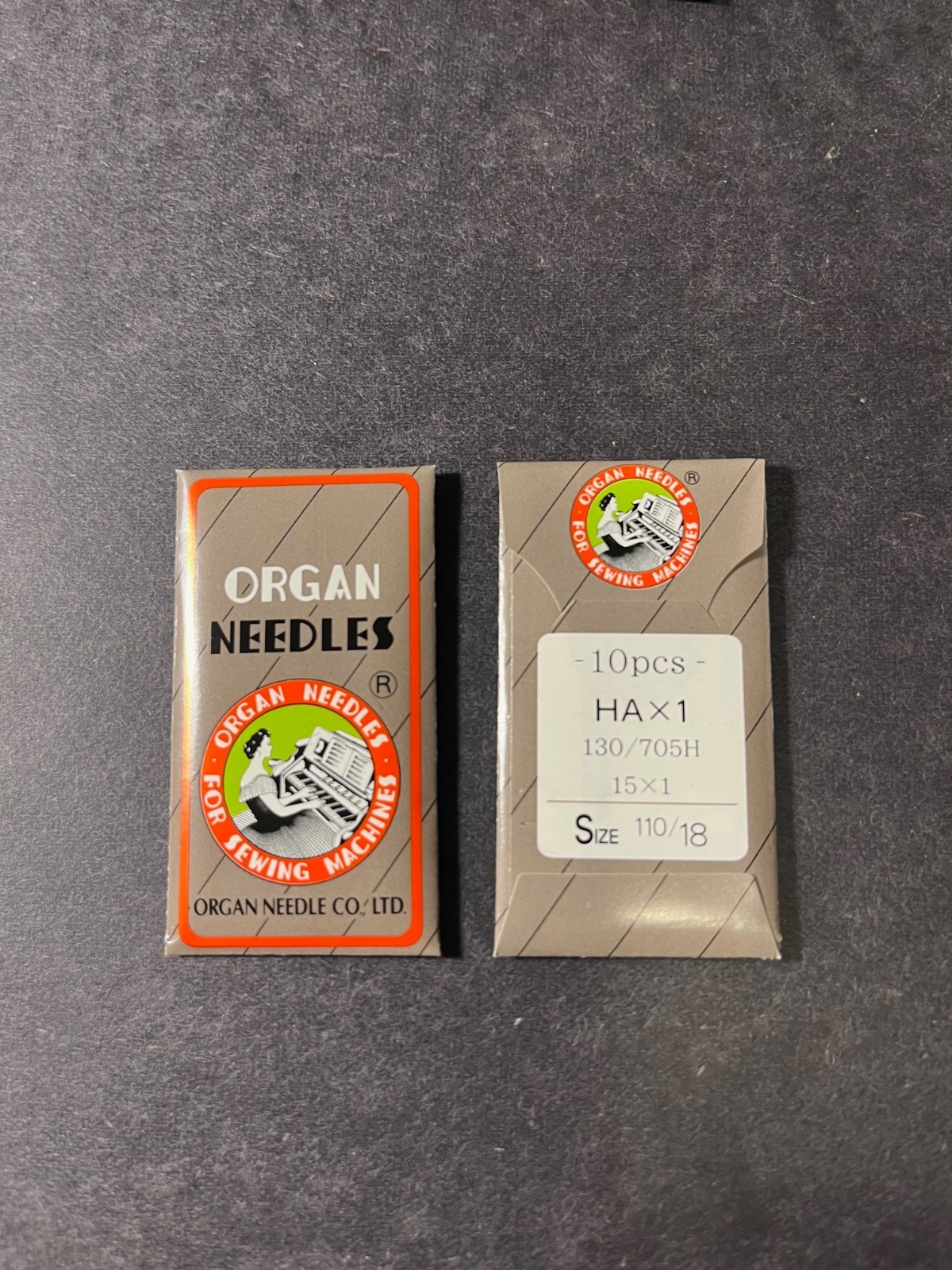 NOS-(10)-Organ Sewing Machine Needles**HAx1**130/705H**15X1**Size:110/18**