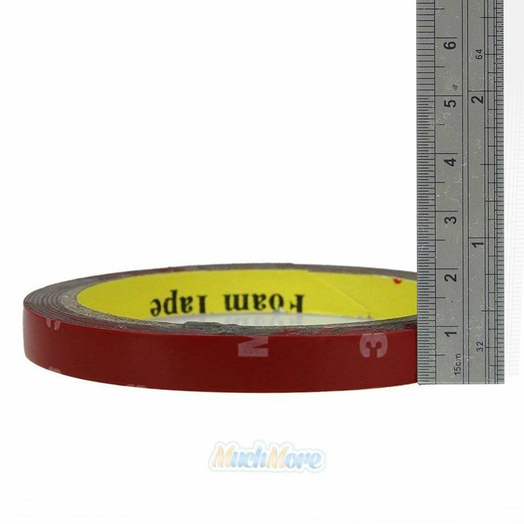 2PCS 3m x 10mm Automotive Car Acrylic Foam Double Sided Attachment Tape Adhesive