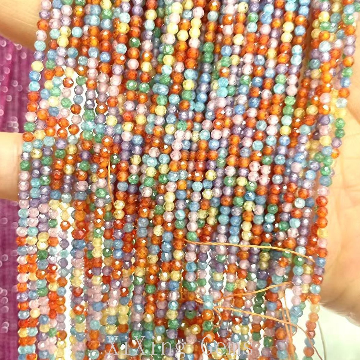 2mm Dopamine Colourful Faceted Mixed Natural Zircon Beads for Jewelry Making DIY