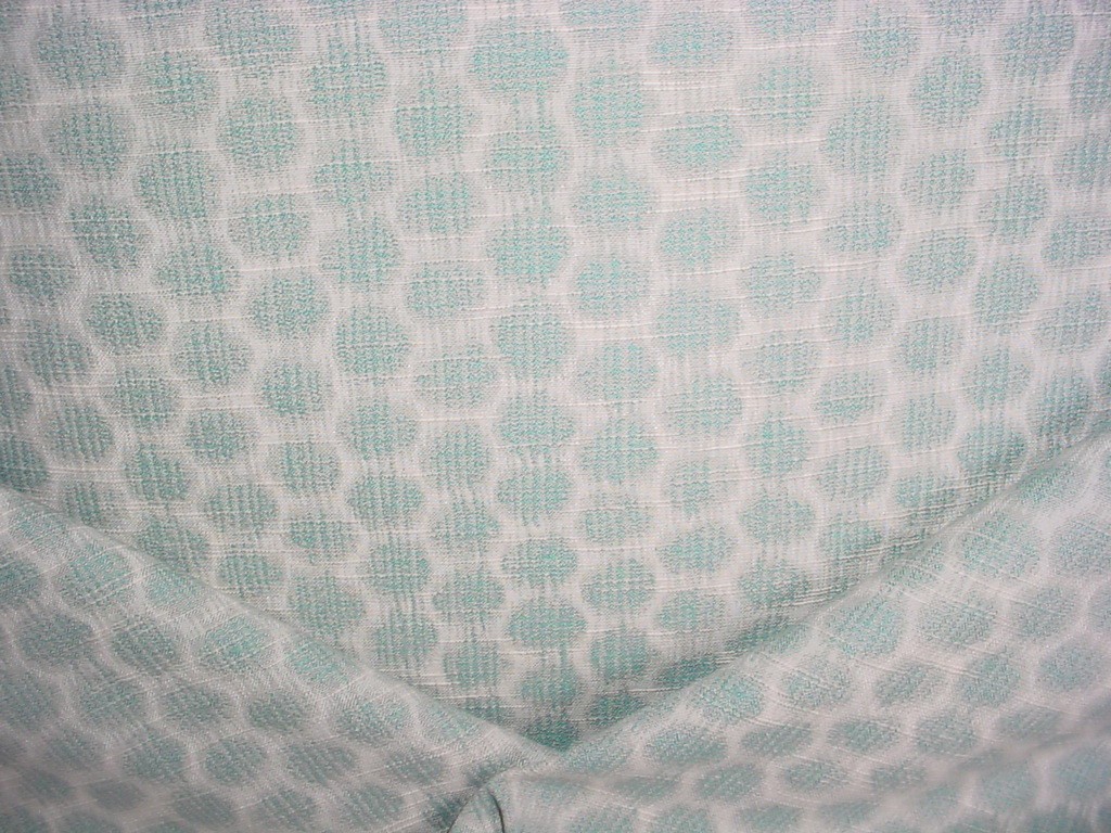13-1/8Y Kravet 33134 Aqua Ikat Polka Dot Textured Strie Upholstery Fabric
