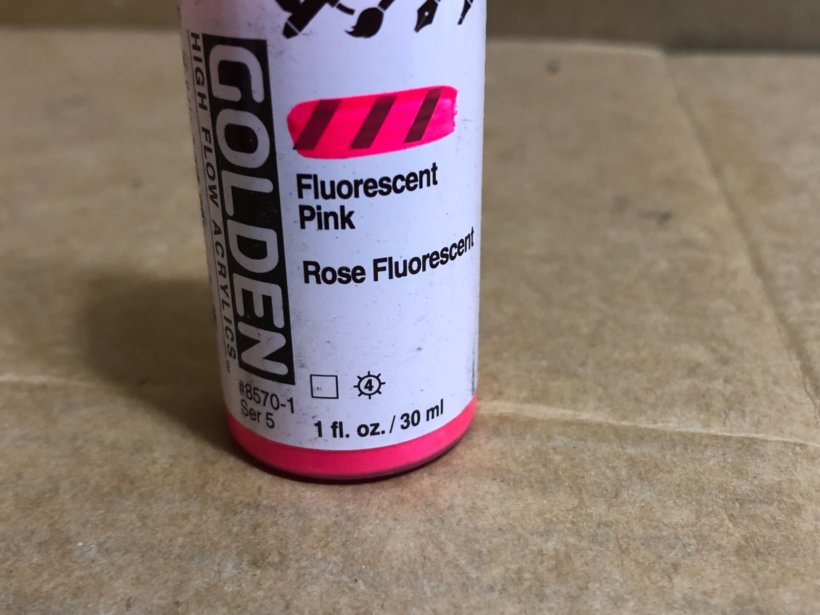 Golden High Flow Acrylics Ink Flourescent pink #8570-1 LOT OF 8x 1 oz/BOTTLE