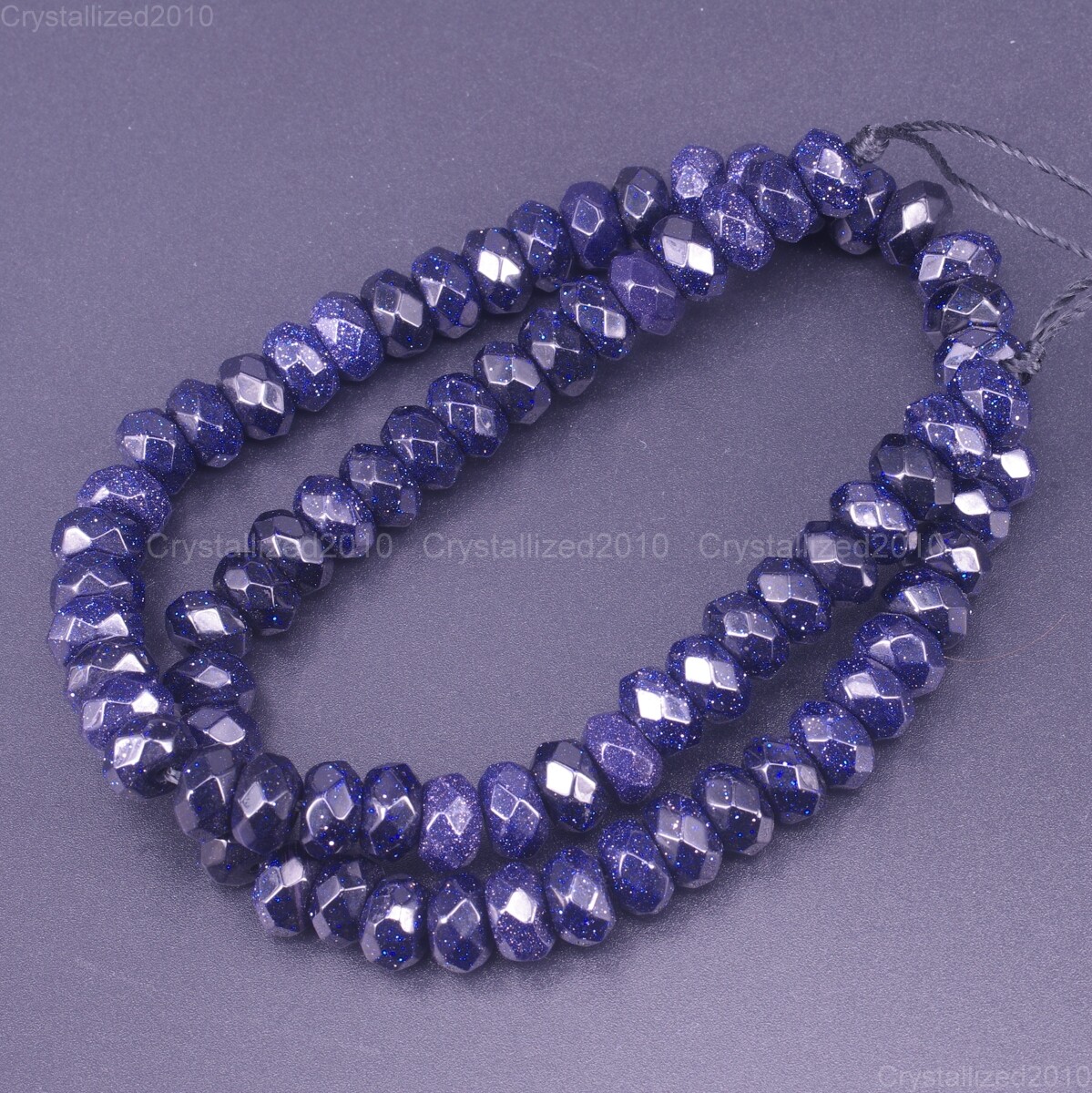 Faceted Natural Gemstones Rondelle Spacer Loose Beads 4mm x 6mm 5mm x 8mm 15.5″