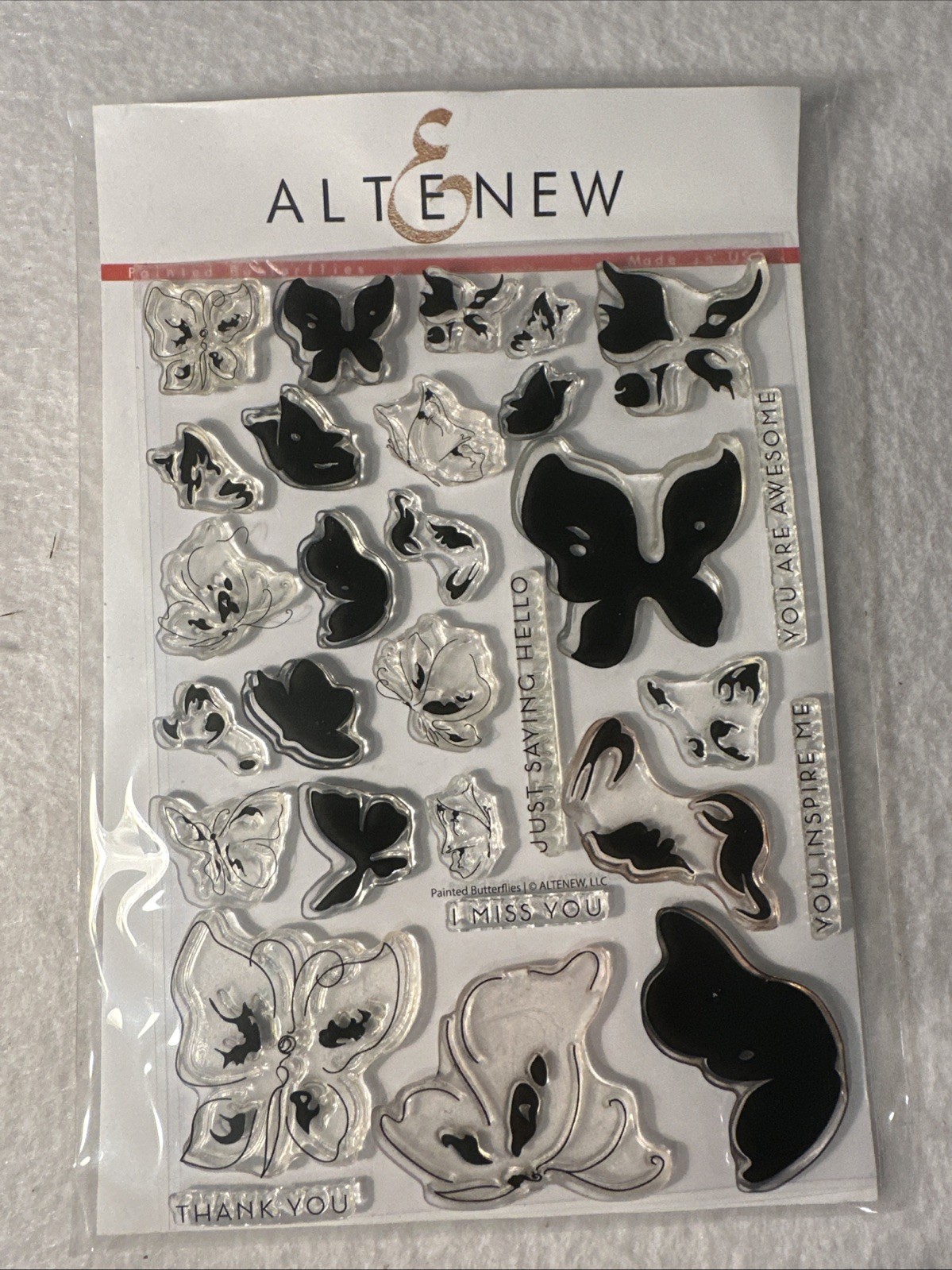 Altenew Photopolymer Clear Stamps Painted Butterflies 2014 Release Edition