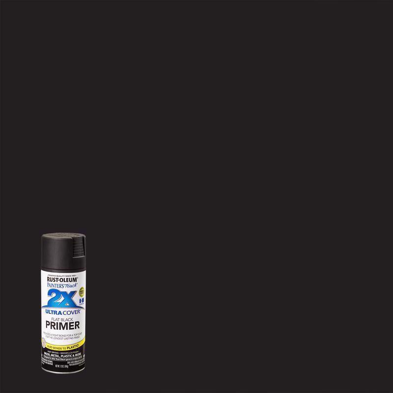 Rust-Oleum 249846 Black Interior/Exterior Paint & Primer Spray 12 oz. 6 Pack