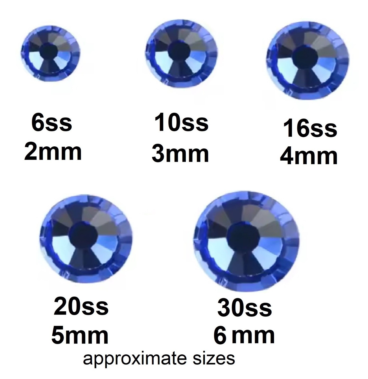 1500 HOTFIX Iron On Rhinestones 6ss, 10ss, 16ss, 20ss and 300pc 30ss