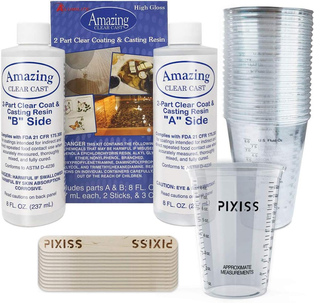 Amazing Clear Cast Epoxy Resin Kit by Alumilite – Deep Pour with 20X Disposable