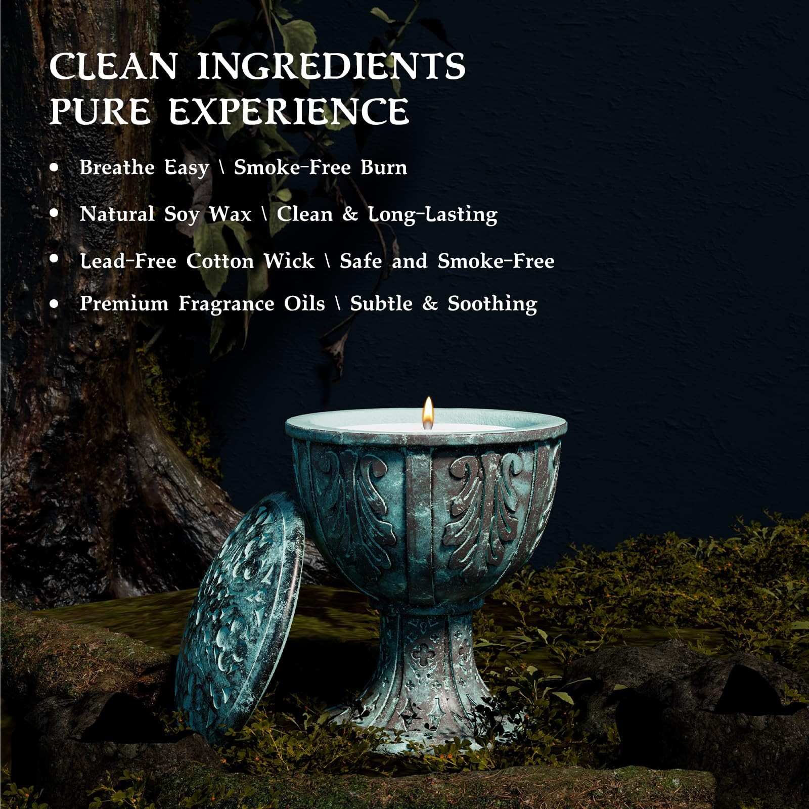 Oud Wood Scented Candles Set for Home, Natural Soy Wax Candle Gift, Non-Toxic…