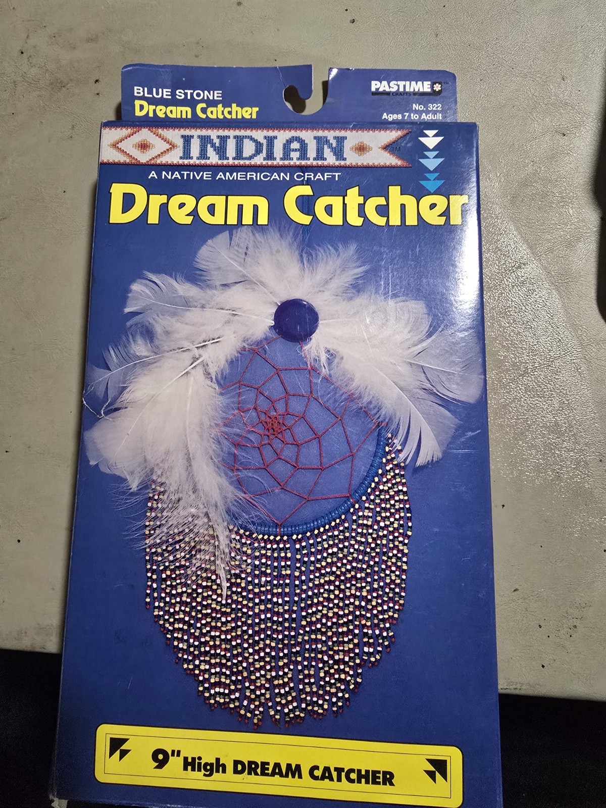 Vintage 1995 Pastime Blue Stone Dream Catcher Craft Kit No. 322 NOS Sealed