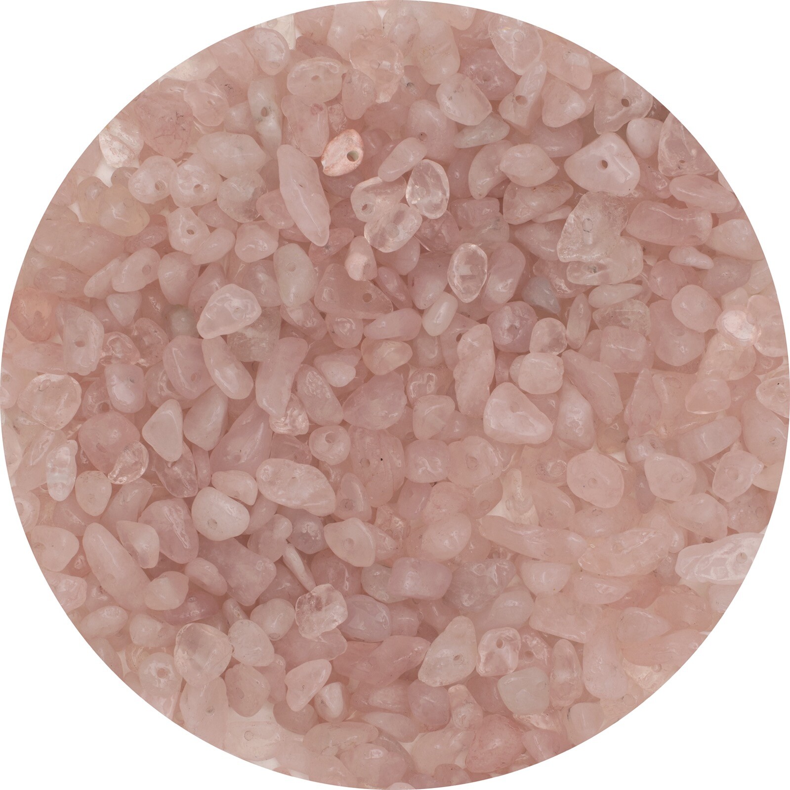 Natural Rose Quartz Chip Beads 32” Strand 5~8mm Gemstone Jewelry Making Bulk