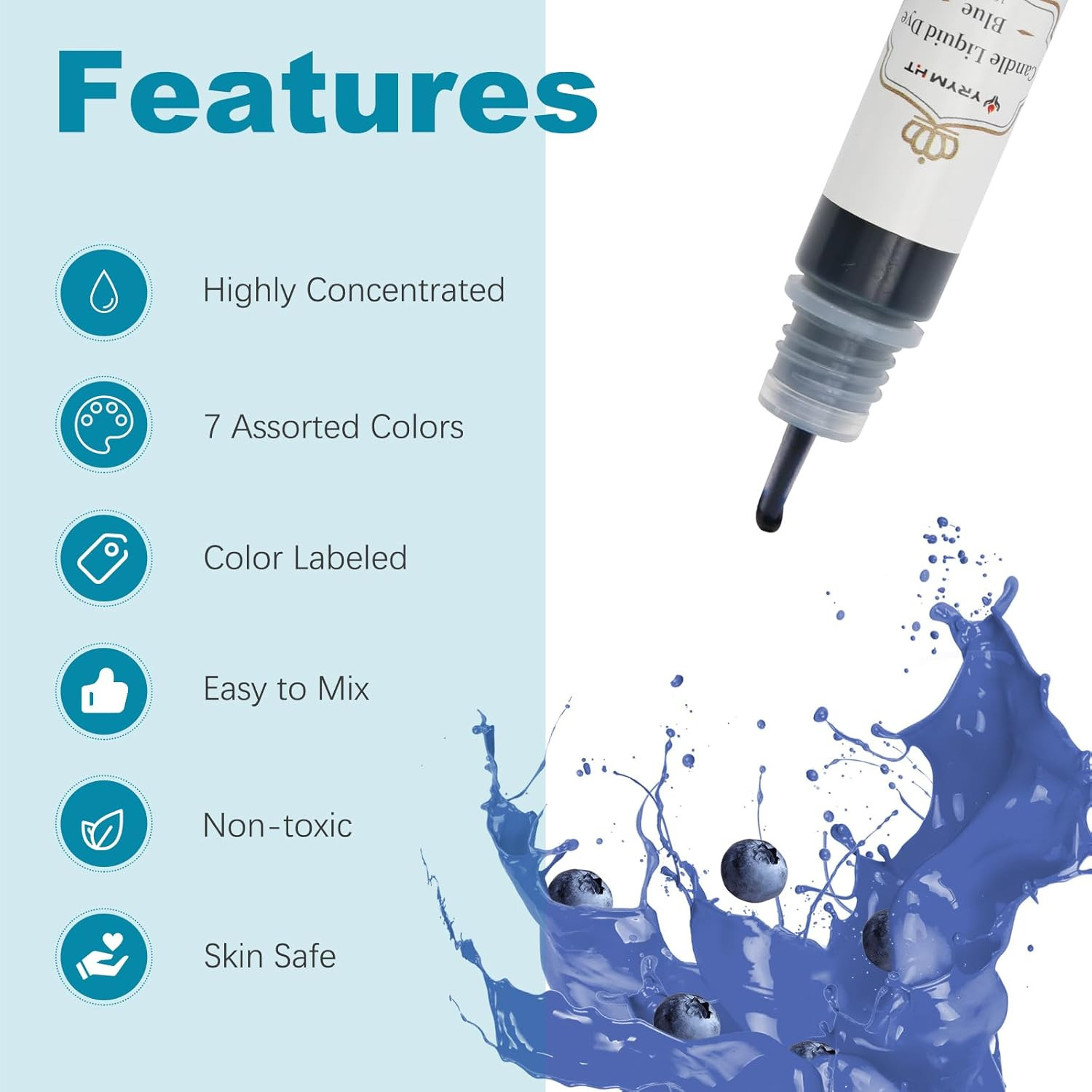 Candle Dye – 7 Colors Candle Making Liquid Dye,Candle Color Dye Set for Candles