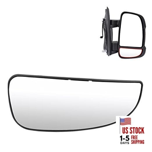 Exterior Mirror Replacement Glass Passenger Right Side Fit For Ram Promaster