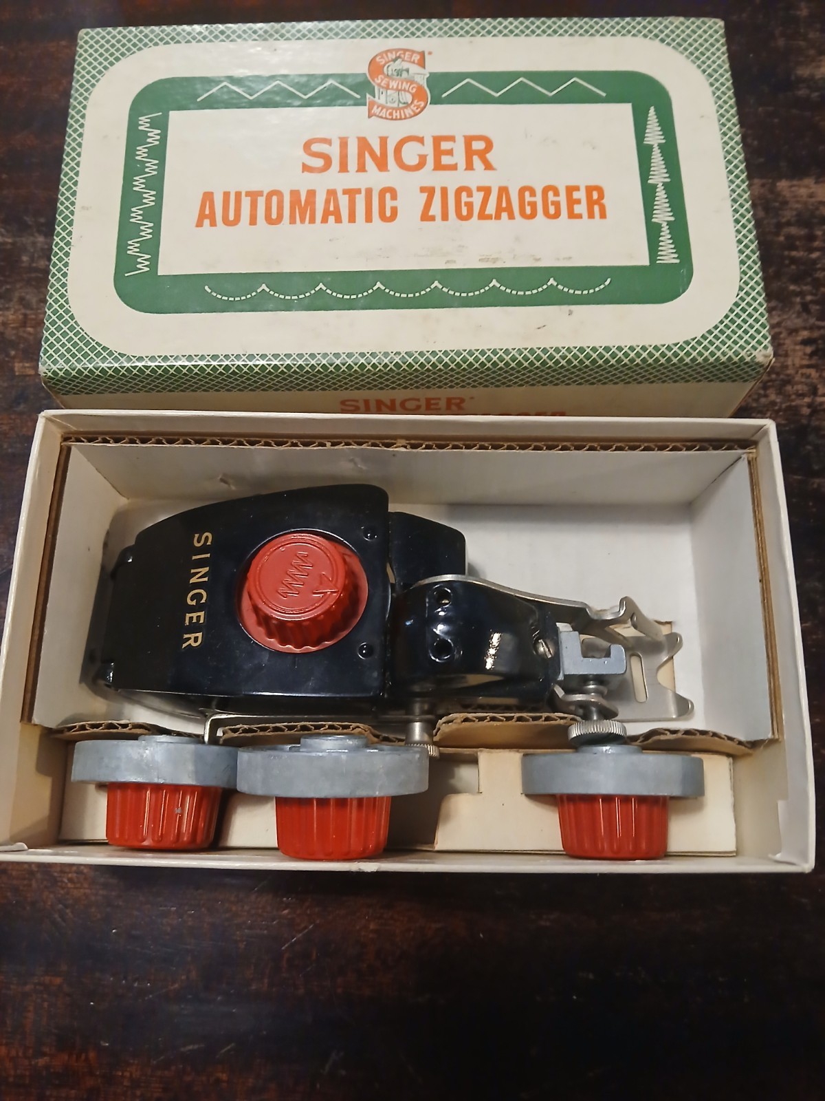 Vintage Singer Buttonholer & Automatic Zigzagger Attachment Lot for Singer