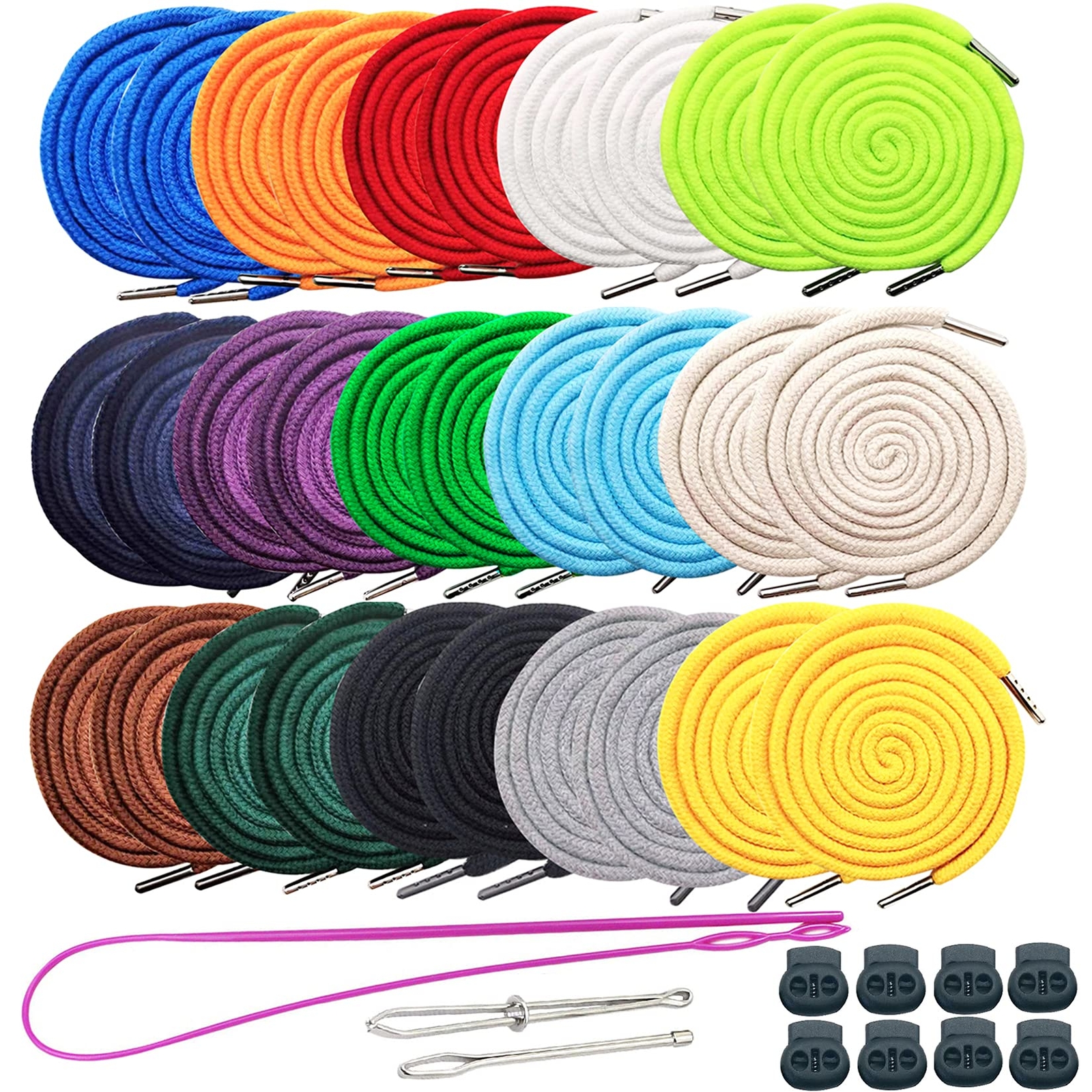 30 Pcs Replacement Drawstring for Pants Shorts Hoodies Jackets Sweatpants