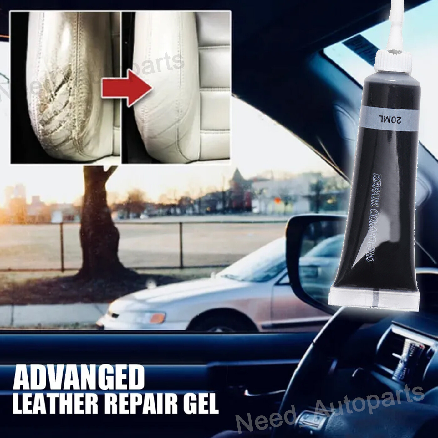 20ml* Advanced Leather Repair Kit Filler Vinyl DIY Car Seat Patch Sofa Rip Holes